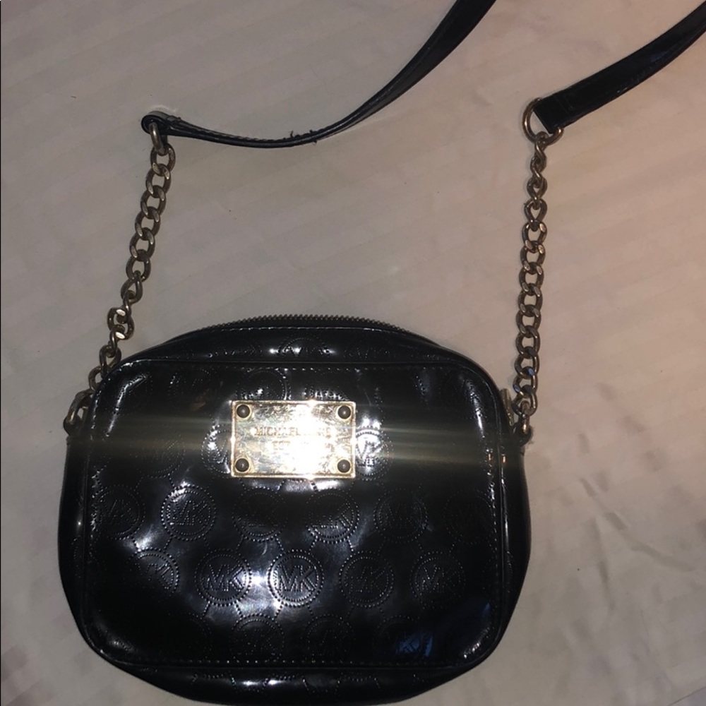 Michael Kors black mini cross body purse